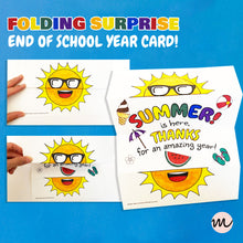 Load image into Gallery viewer, Folding Surprise End of School Year Card