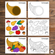 Load image into Gallery viewer, Cornucopia Printable | Cut & Paste Cornucopia Craft