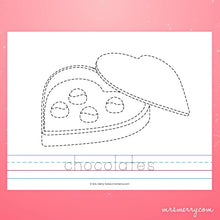 Load image into Gallery viewer, Tracing Worksheets | Valentine's Day Printable | Tracing Practice