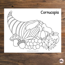 Load image into Gallery viewer, Cornucopia Printable | Cut & Paste Cornucopia Craft
