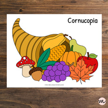 Load image into Gallery viewer, Cornucopia Printable | Cut & Paste Cornucopia Craft