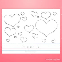 Load image into Gallery viewer, Tracing Worksheets | Valentine's Day Printable | Tracing Practice
