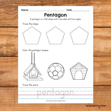 Load image into Gallery viewer, 16 Shape Tracing Worksheets | Shape Printables Bundle