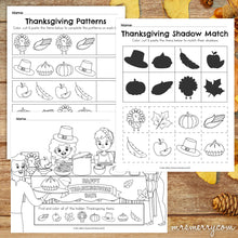 Load image into Gallery viewer, Thanksgiving Matching Worksheets Bundle - Mrs. Merry