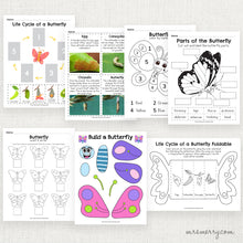 Load image into Gallery viewer, Butterfly Activity Packet | Butterfly Life Cycle for Kids Bundle
