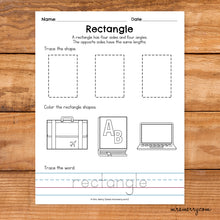 Load image into Gallery viewer, 16 Shape Tracing Worksheets | Shape Printables Bundle
