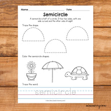 Load image into Gallery viewer, 16 Shape Tracing Worksheets | Shape Printables Bundle