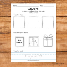 Load image into Gallery viewer, 16 Shape Tracing Worksheets | Shape Printables Bundle
