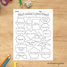 Load image into Gallery viewer, Friendship Worksheets & Coloring Pages Bundle