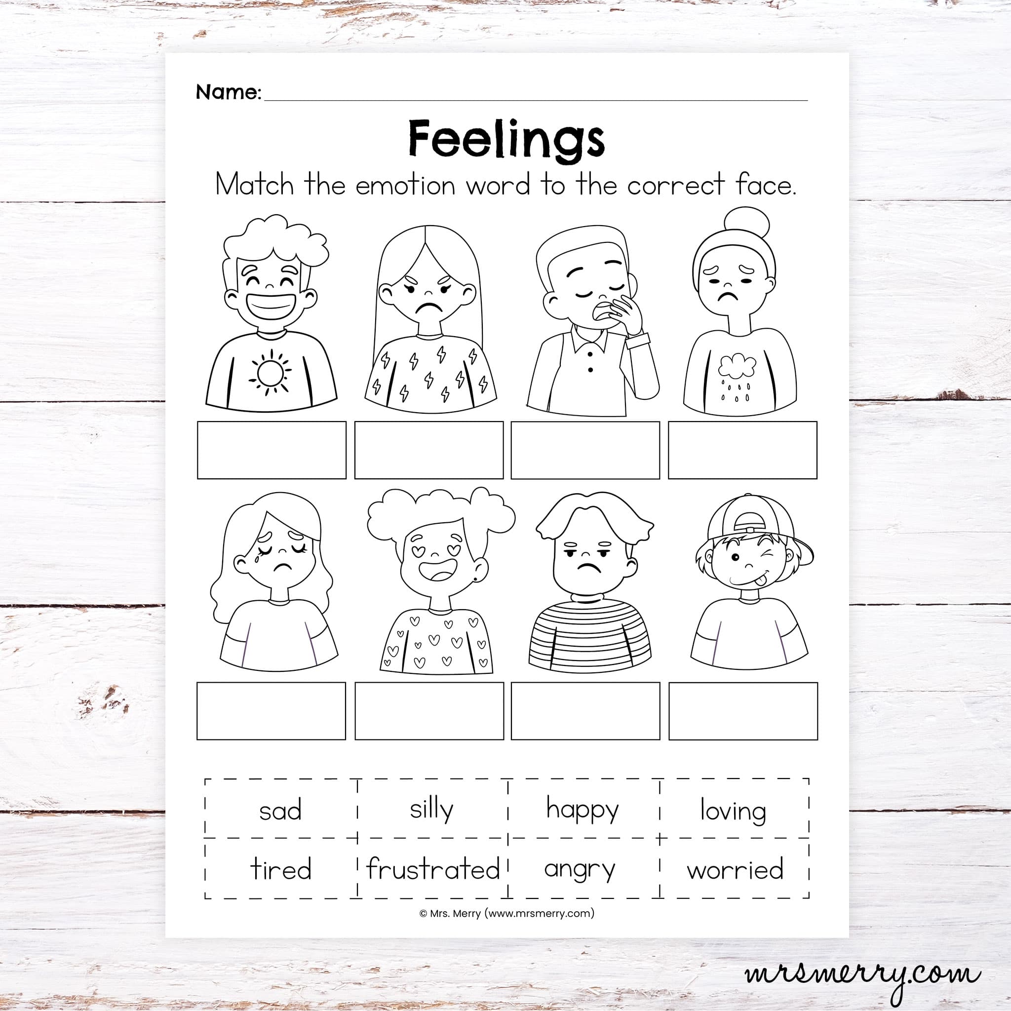 Free Worksheets On Feelings And Emotions