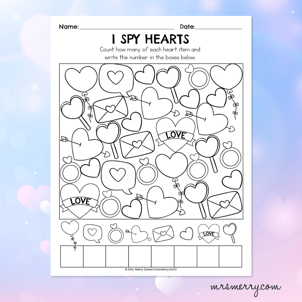 I Spy Hearts | Valentine's Day Printable