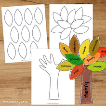 Load image into Gallery viewer, Thankful Tree Printable Cut &amp; Paste Craft - Mrs. Merry
