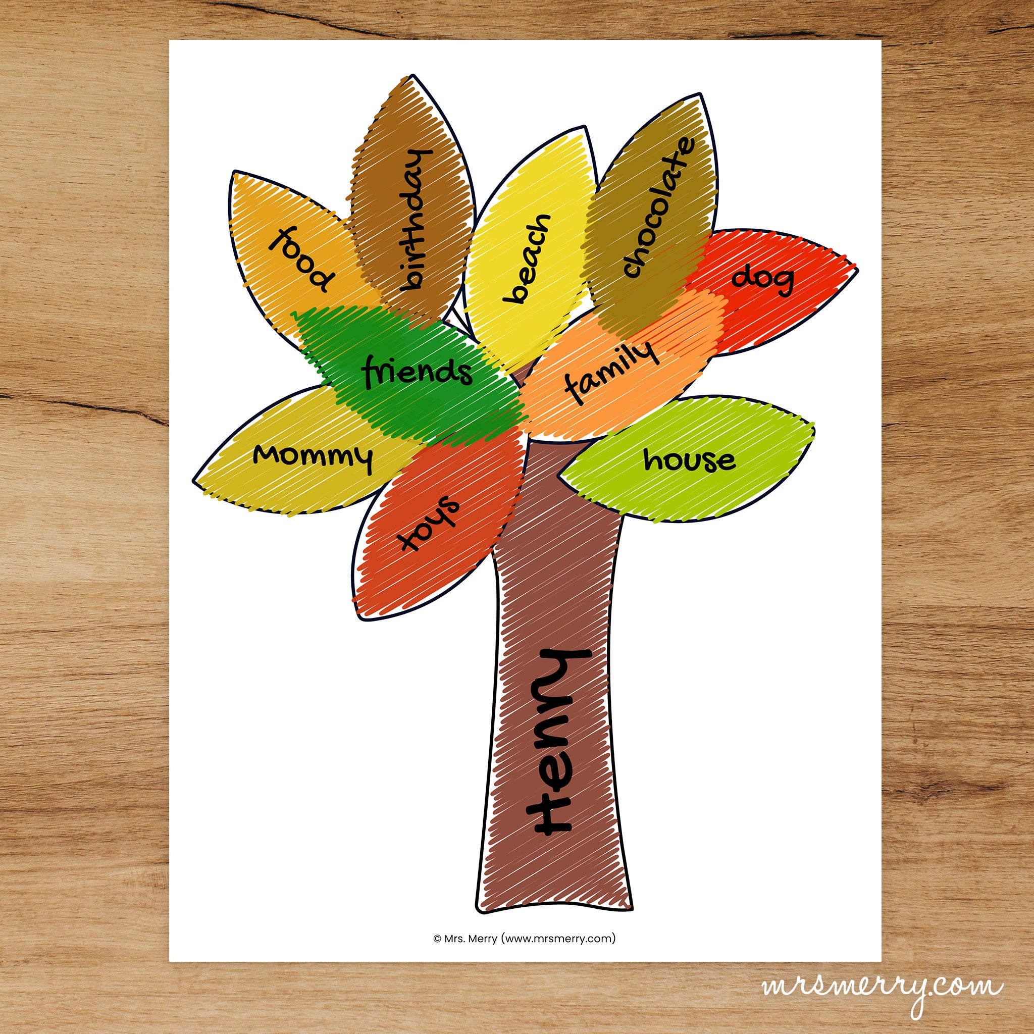 gratitude tree clipart